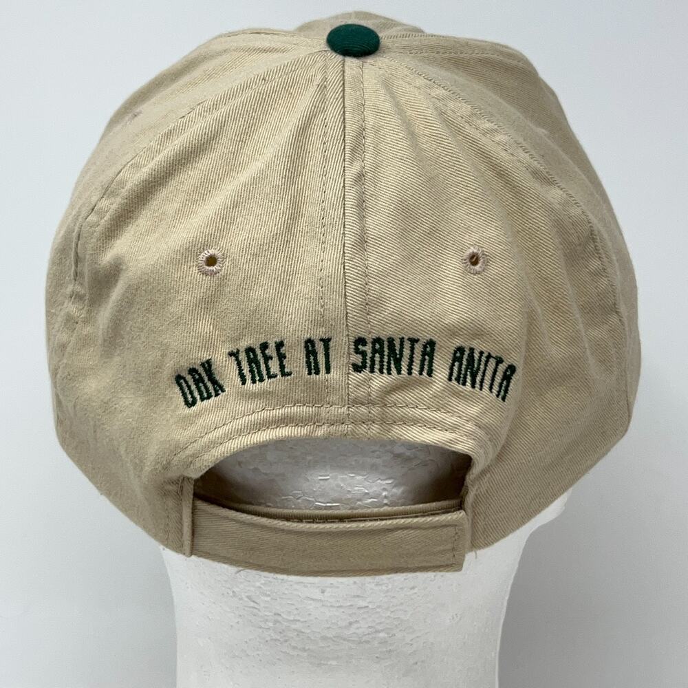Vintage 90s Santa Anita Park Thoroughbreds Hat Baseball Cap Horse Racing Beige View 3